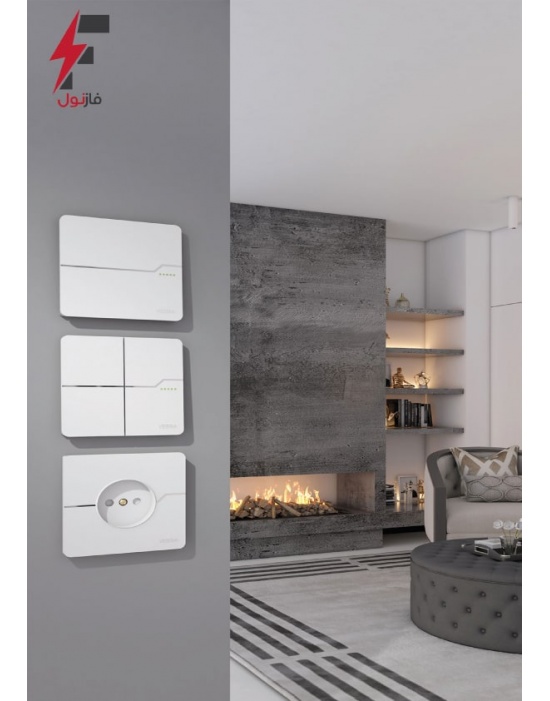 کلید و پریز ویرا مدل T2 سفید