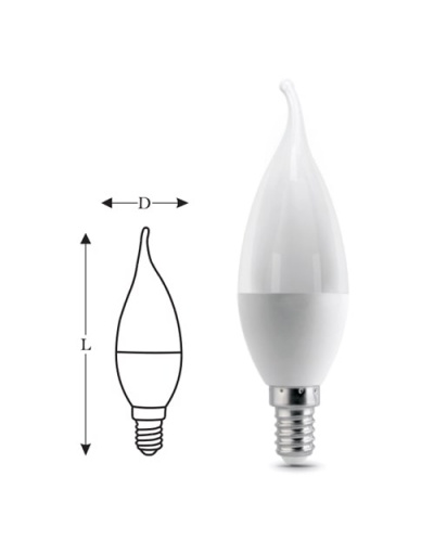 لامپ ال ای دی شمعی اشکی 6 وات - نورافشان
