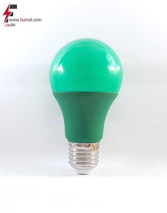لامپ حبابی ال ای دی 9 وات ALBO- رنگ سبز