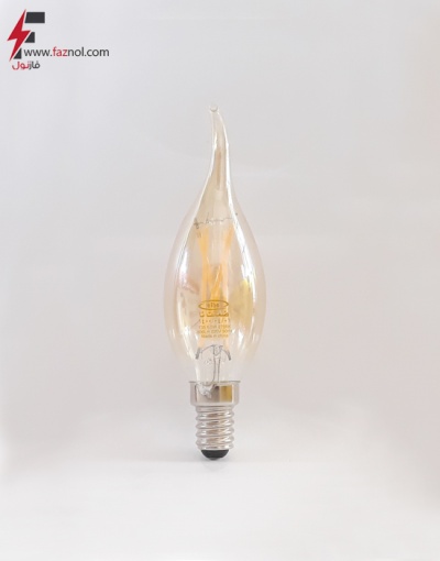 لامپ فیلامنتی شمعی اشکی 6.5 وات شرابی - albo