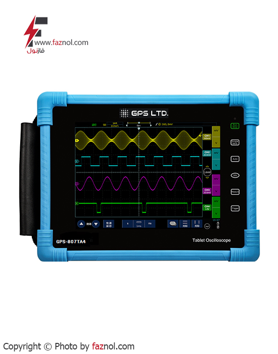 اسیلوسکوپ تبلتی دیجیتالی 70MHZ دو کاناله GPS-807TA2 اسیلوسکوپ تبلتی دیجیتالی 70MHZ دو کاناله GPS-807TA2