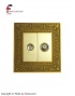 کلید و پریز کلاسیک با قاب برنز طلایی و میانی طلایی - برایتون