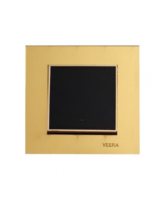 کلید و پریز ویرا الکتریک مدل امگا طلایی طلایی مشکی ( تمام شیشه )