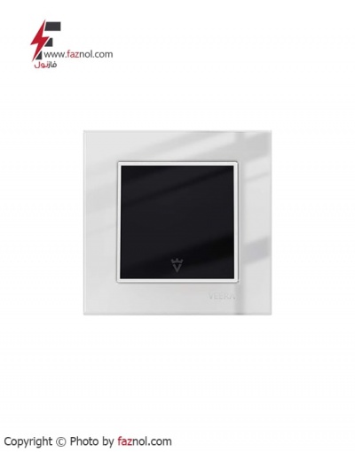 کلید و پریز ویرا الکتریک مدل امگا سفید سفید مشکی